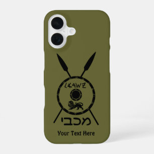 Subdued Maccabee Shield And Spears iPhone 16 Case