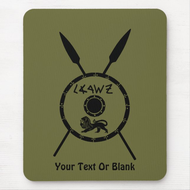 Subdued Maccabee Shield And Spears Mouse Mat (Front)