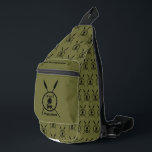 Subdued Maccabee Shield And Spears Sling Bag<br><div class="desc">A black military "subdued" style depiction of a Maccabee's shield and two spears. The shield is adorned by a lion and text reading "Yisrael" (Israel) in a Paleo-Hebrew alphabet. Text reading "Maccabee" also appears. Customise by adding your own additional text. The Maccabees were Jewish rebels who freed Judea from the...</div>
