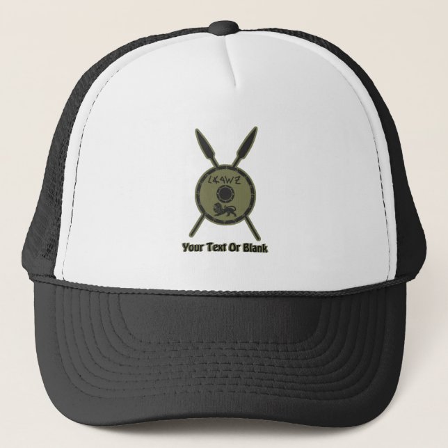 Subdued Maccabee Shield And Spears Trucker Hat (Front)