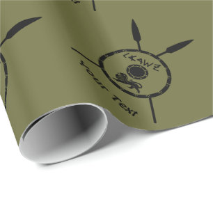 Subdued Maccabee Shield And Spears Wrapping Paper