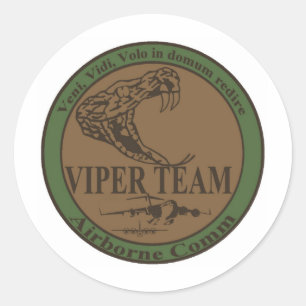 Subdued Viper Team Patch Classic Round Sticker
