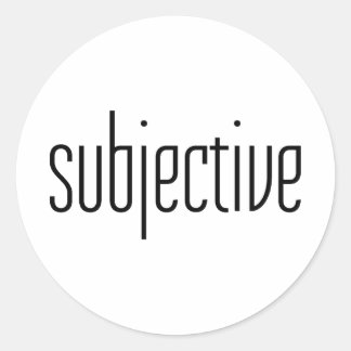 subjective classic round sticker