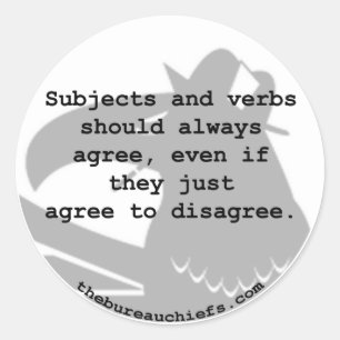Subjects and Verbs Sticker