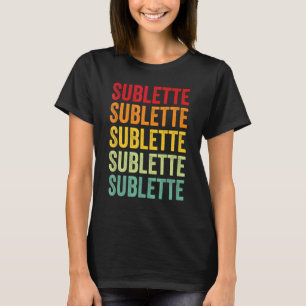 Sublette County Wyoming Rainbow Text Design T-Shirt