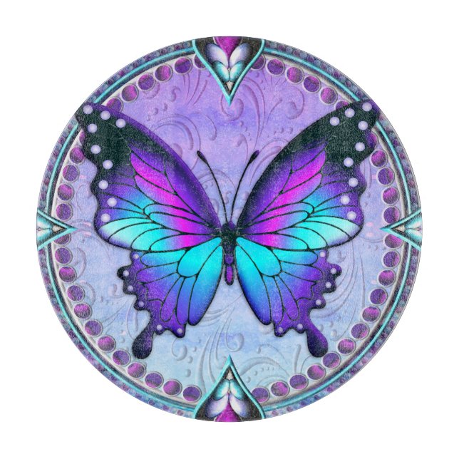 Sublimation Butterfly with Background Cutting Board (Front)