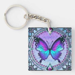 Sublimation Butterfly with Background Key Ring