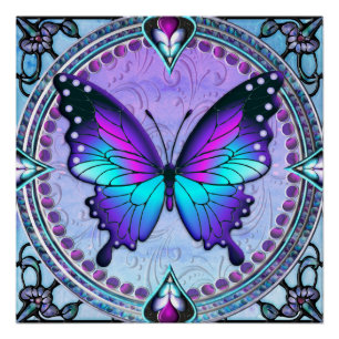 Sublimation Butterfly with Background Poster