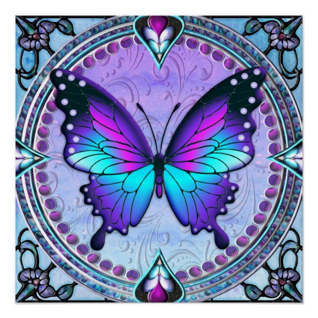 Sublimation Butterfly with Background Poster (Front)