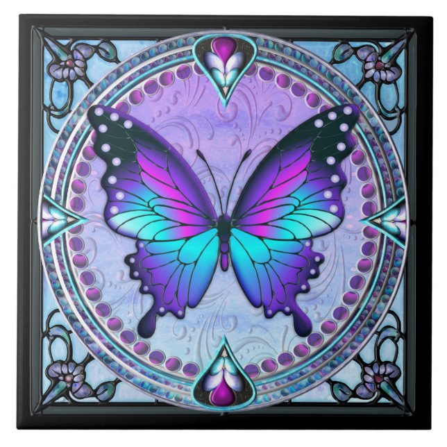 Sublimation Butterfly with Background Tile (Front)