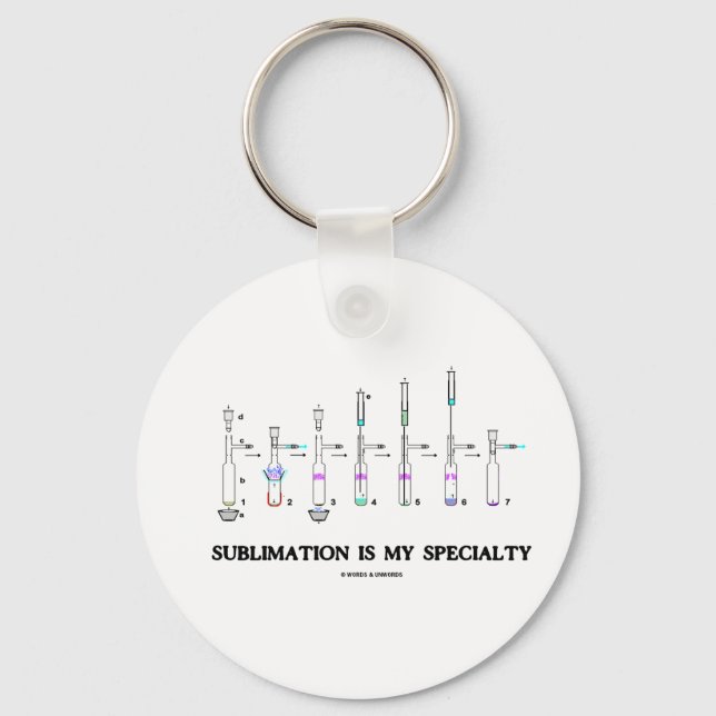 Sublimation Is My Speciality (Chemistry Attitude) Key Ring (Front)