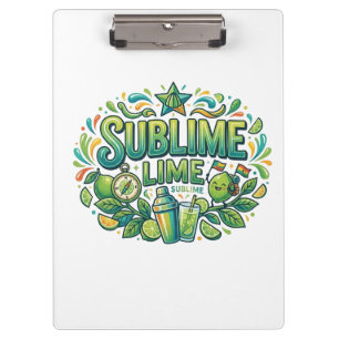 Sublime Lime T-Shirt – Fun Citrus Lover Graphic Te Clipboard