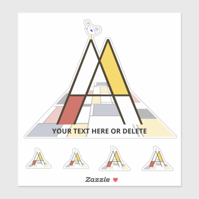 Sublime Neoplasticism Art Monogram. Letter A (Sheet)