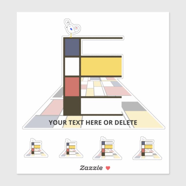 Sublime Neoplasticism Art Monogram. Letter E (Sheet)