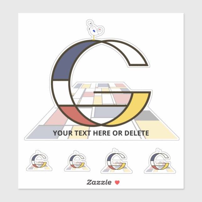 Sublime Neoplasticism Art Monogram. Letter G (Sheet)