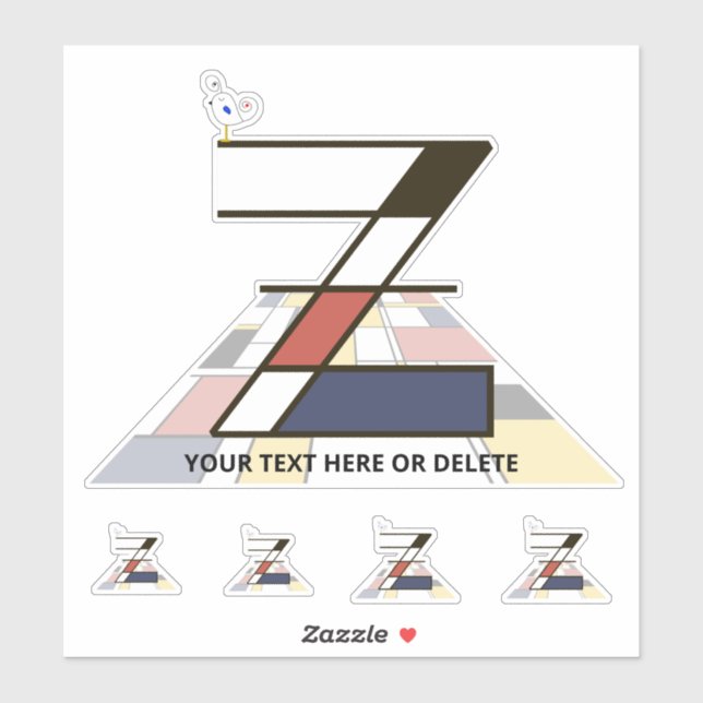 Sublime Neoplasticism Art Monogram. Letter Z (Sheet)