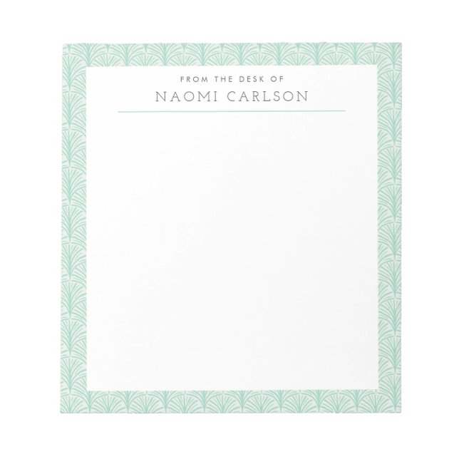 Sublime Scallops (Jade) Custom Notepad (Front)