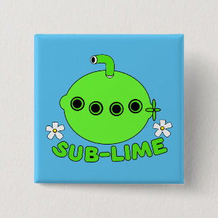 Sublime Sub Lime 15 Cm Square Badge