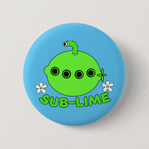 Sublime Sub Lime 6 Cm Round Badge