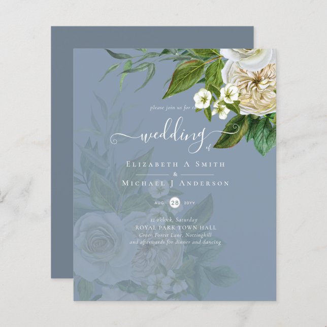 Sublime Wedding Suite - White Roses (Front/Back)