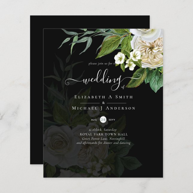 Sublime Wedding Suite - White Roses (Front/Back)
