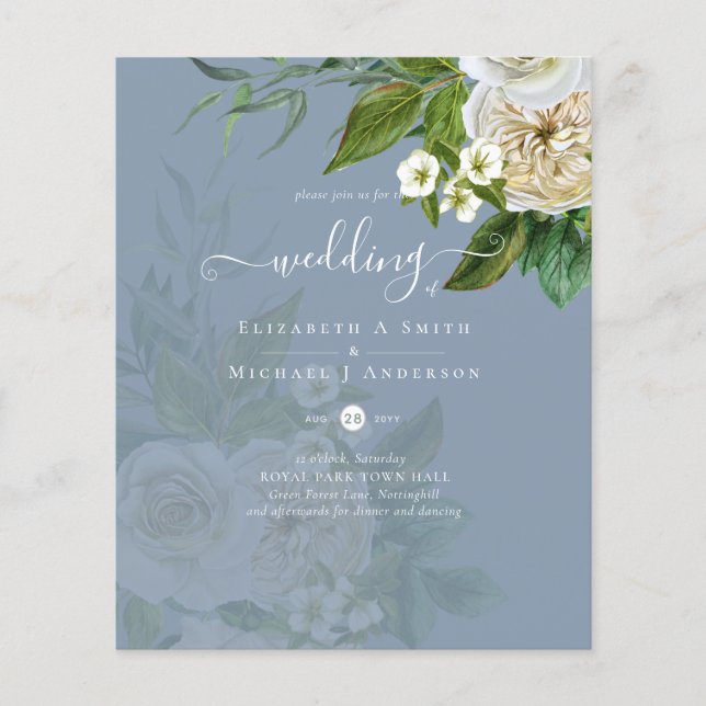 Sublime Wedding Suite - White Roses Flyer (Front)