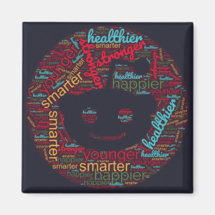 Subliminal Word Art for reddit social icon Magnet
