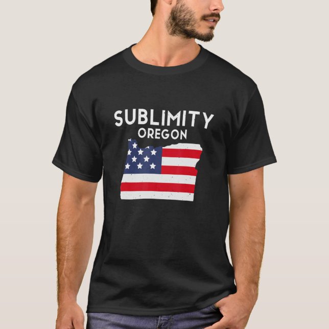 Sublimity Oregon USA State America Travel Oregonia T-Shirt (Front)