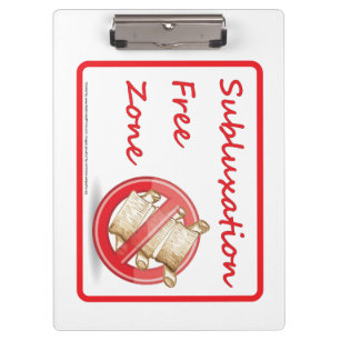 Subluxation Free Zone Chiropractic Clipboard