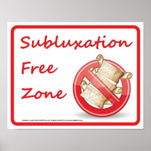 Subluxation Free Zone Chiropractic Wall Sign