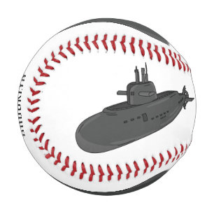 Submarine cartoon illustration baseball