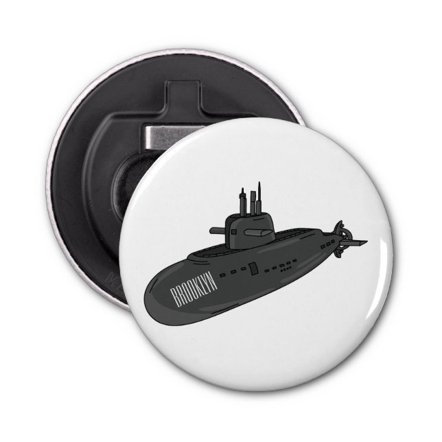 Submarine cartoon illustration  bottle opener (Front)