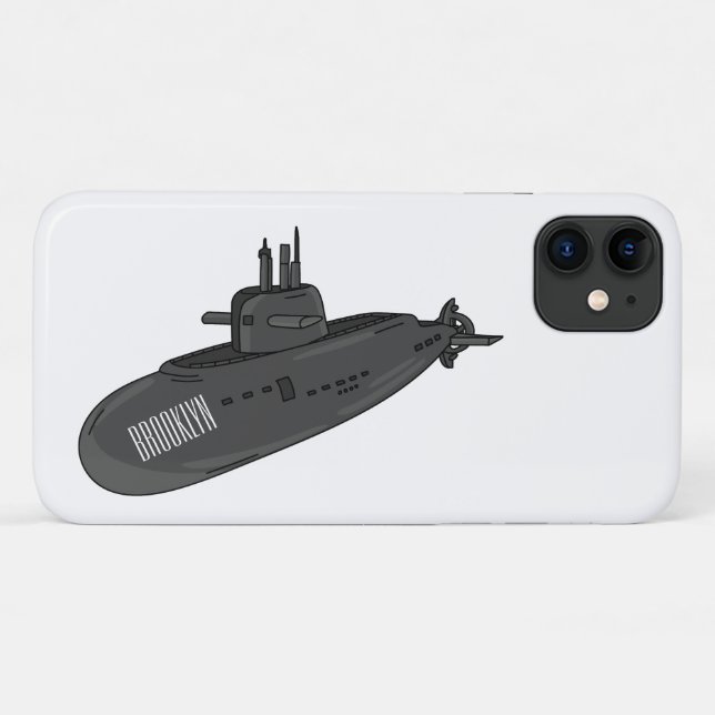 Submarine cartoon illustration Case-Mate iPhone case (Back (Horizontal))