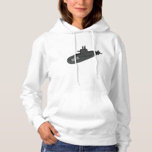 Submarine cartoon illustration hoodie