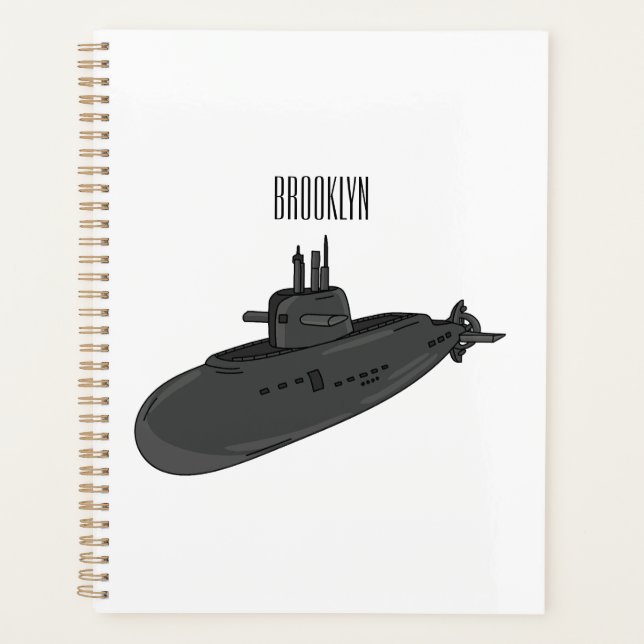 Submarine cartoon illustration planner (Front)