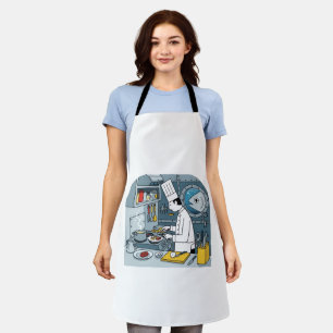 Submarine Chef – Whimsical Kitchen MinimalistApron Apron