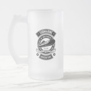 Submarine Frosted Glass Beer Mug
