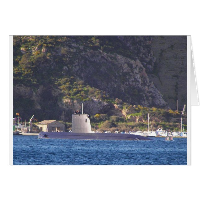 Submarine putting to sea. (Front Horizontal)