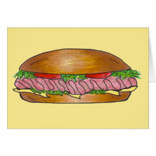 Submarine Sandwich Ham Cheese Hoagie Sub Grinder