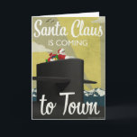 Submarine Santa - Christmas Card<br><div class="desc">Straight from the depths of the North Pole,  Santa Claus is Coming to Town</div>