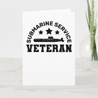 Submarine Service Veteran - Military Design Card