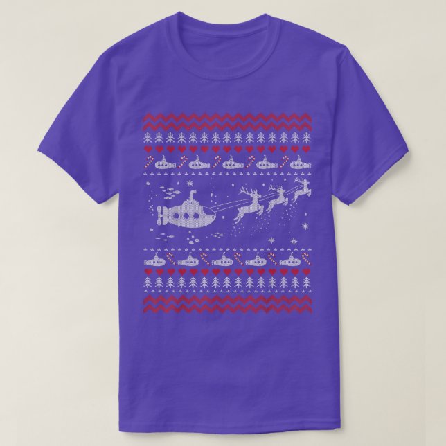 Submarine Ugly Christmas Sweater  (Design Front)