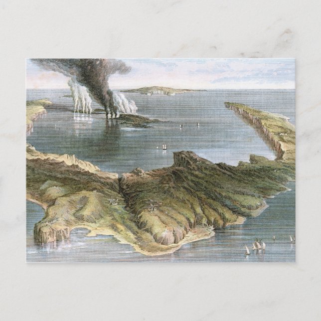 Submarine Volcano Island of Santorini Postcard (Front)