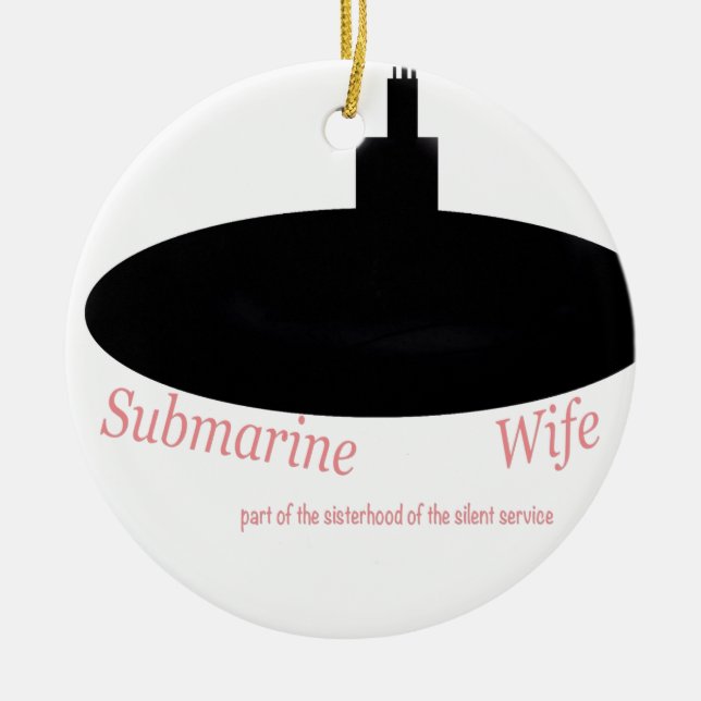 Submarine wives ceramic tree decoration (Front)