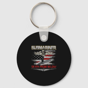 Submarines Death From Below Silent Service Patriot Key Ring