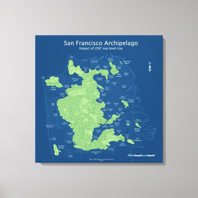 Submerged Streets of San Francisco-24"x24",canvas Canvas Print (Front)