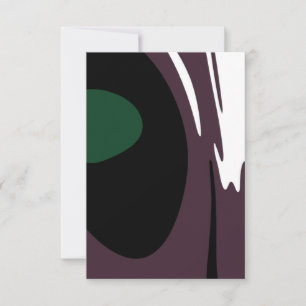 Submersion: Abstract Black, White, Purple & Green Card