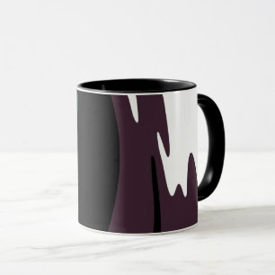 Submersion: Abstract Black, White, Purple & Green Mug