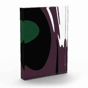 Submersion: Abstract Black, White, Purple & Green Photo Block