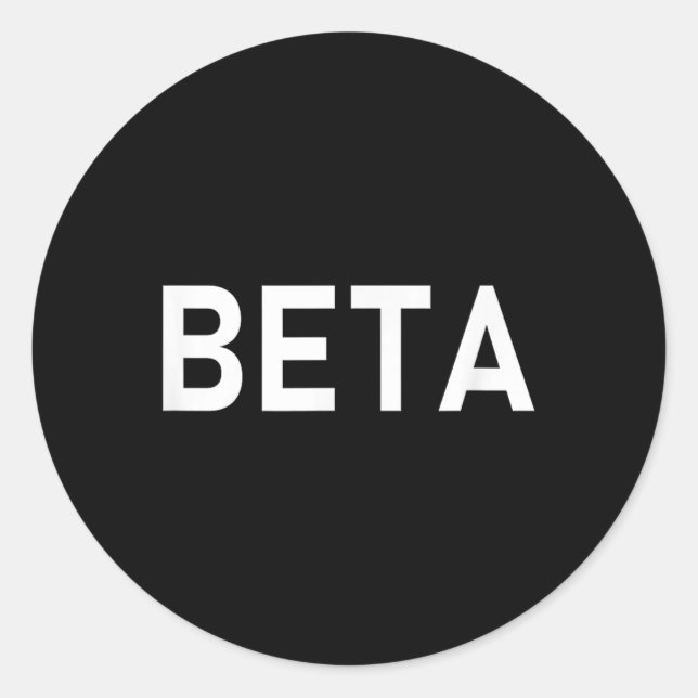 Submissive Beta  Classic Round Sticker (Front)
